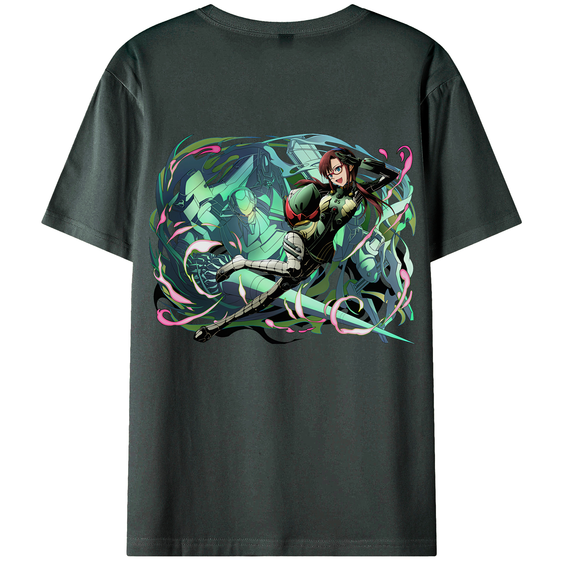 （画像用） EVA 新世紀エヴァンゲリオン 綿100％ メンズ半袖Tシャツ（バックプリント） 通気性